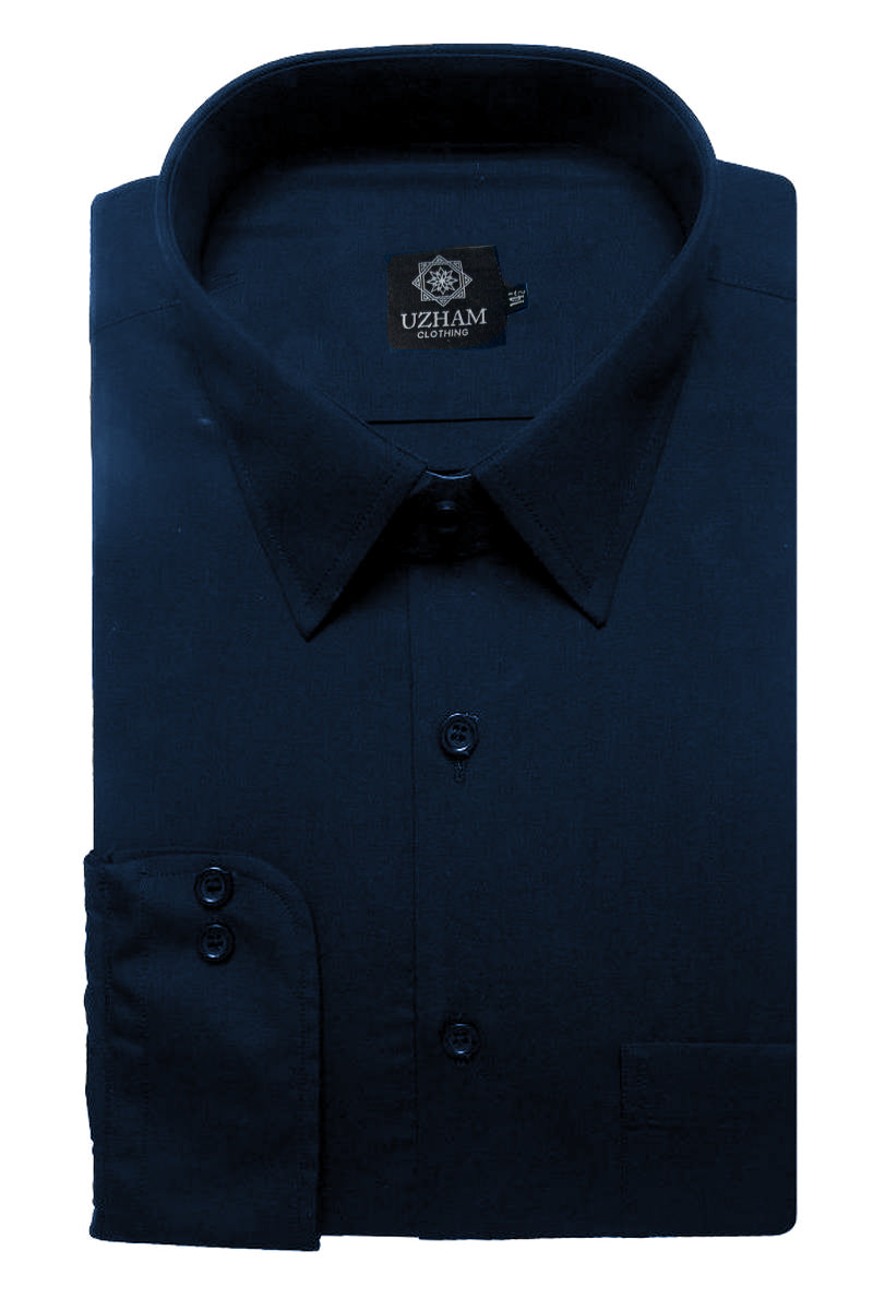 Plain Navy Blue Formal Shirt