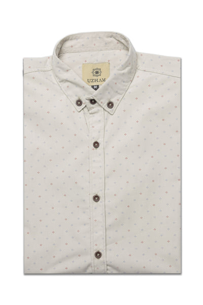 Vanilla Geometric Printed Casual Shirt