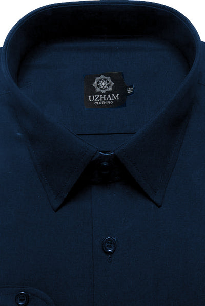 Plain Navy Blue Formal Shirt